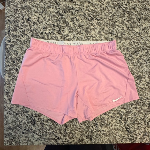 Nike Women's Light Pink Athletic Shorts - Picture 1 of 3